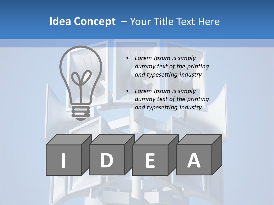 Button White Amplifier PowerPoint Template