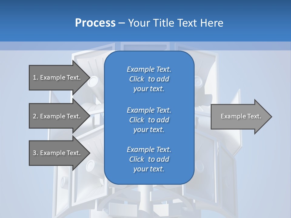 Button White Amplifier PowerPoint Template