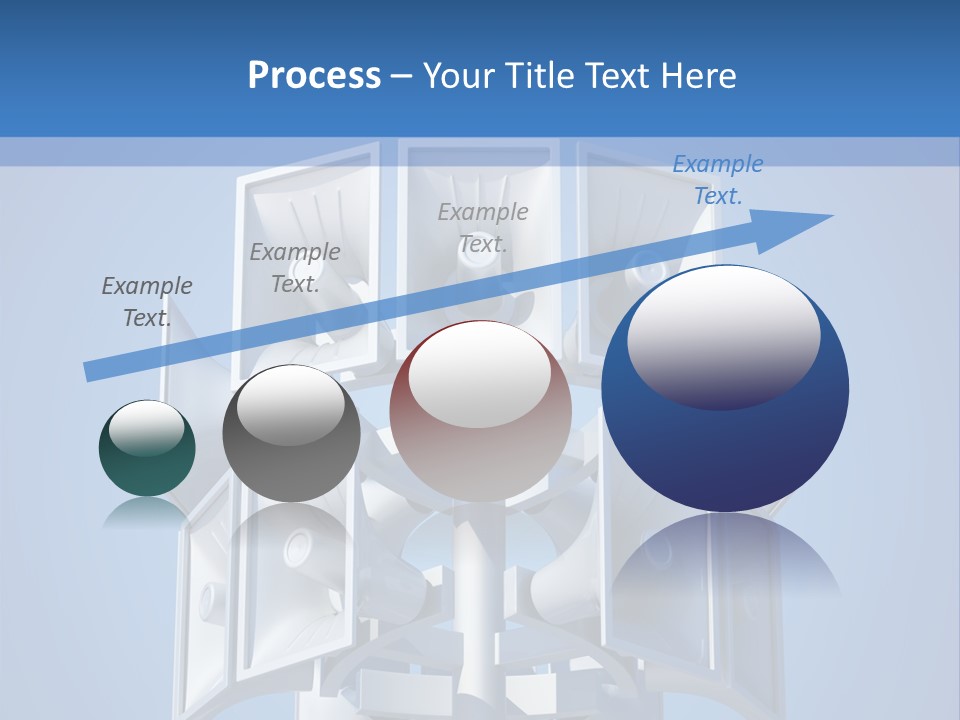 Button White Amplifier PowerPoint Template