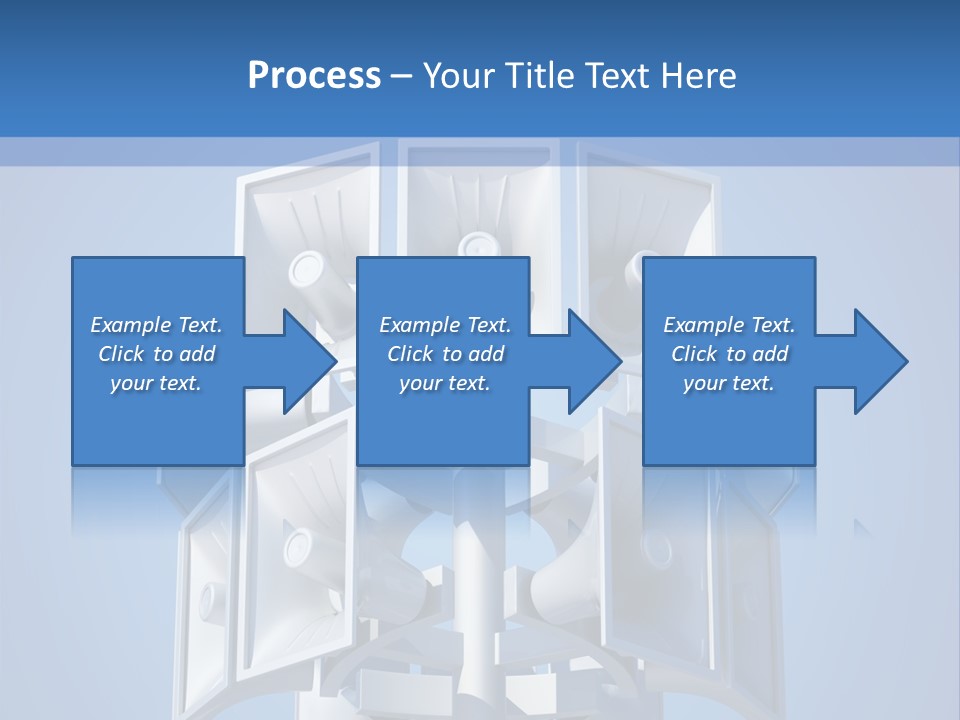 Button White Amplifier PowerPoint Template