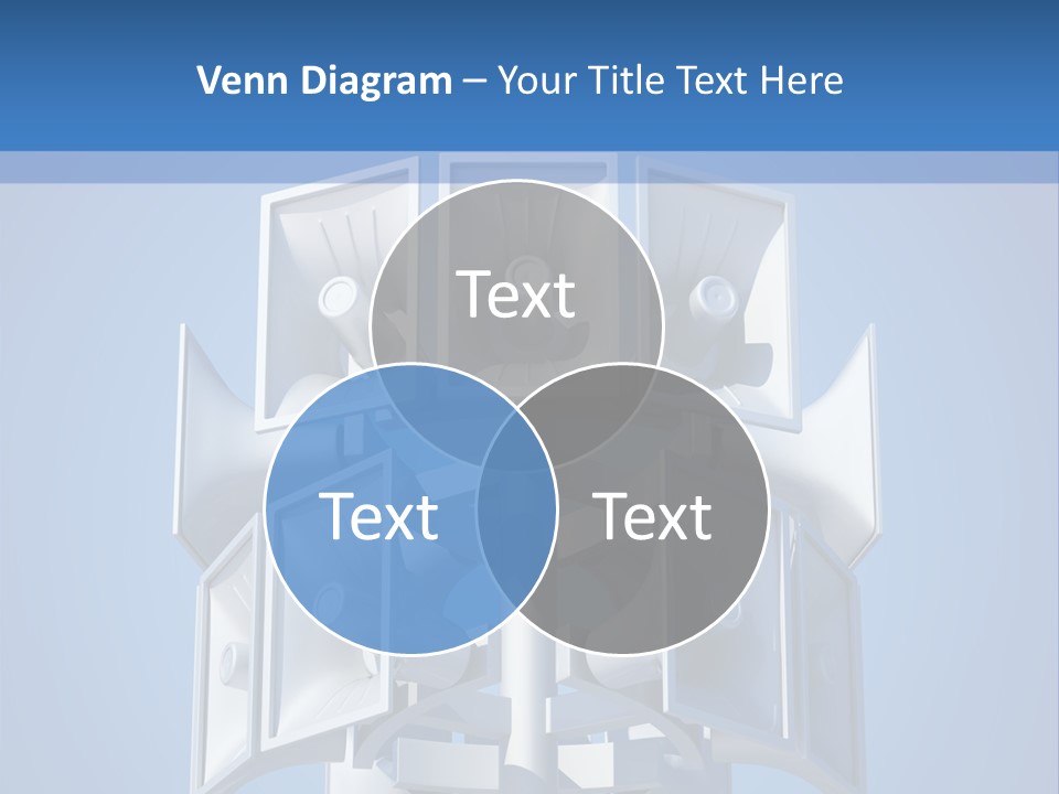 Button White Amplifier PowerPoint Template
