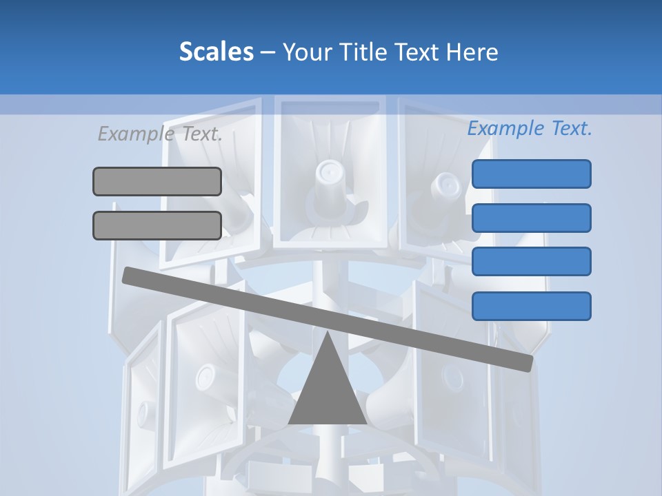 Button White Amplifier PowerPoint Template