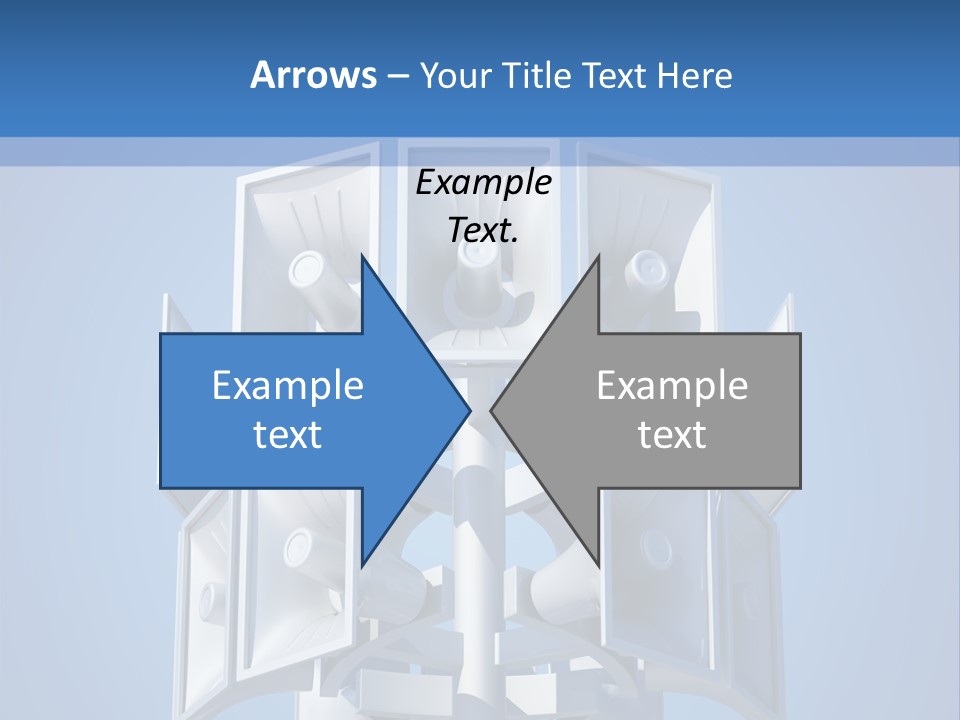 Button White Amplifier PowerPoint Template