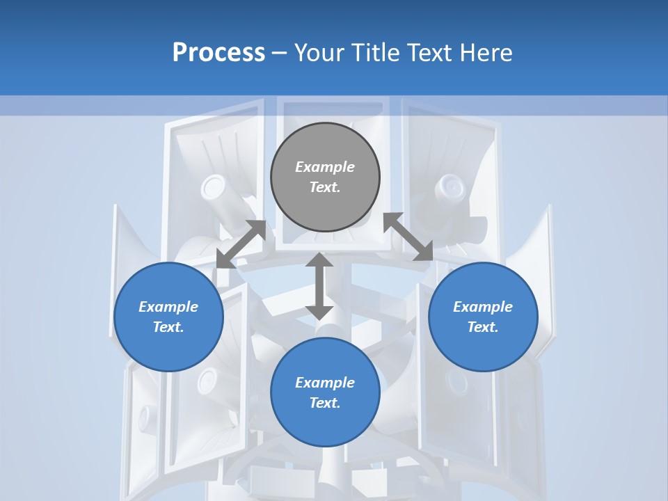Button White Amplifier PowerPoint Template