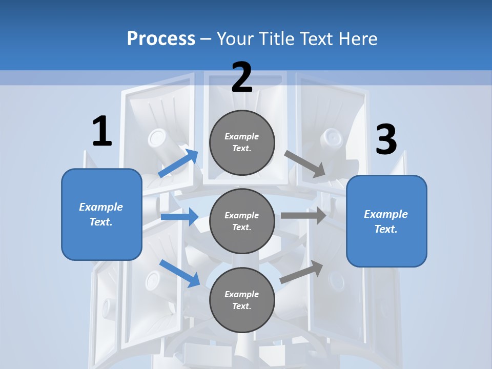 Button White Amplifier PowerPoint Template