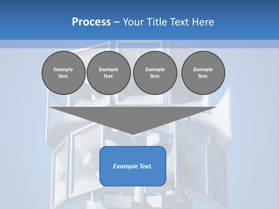 Button White Amplifier PowerPoint Template