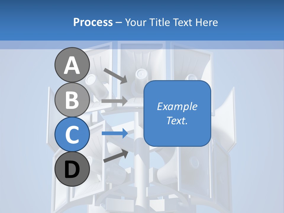 Button White Amplifier PowerPoint Template