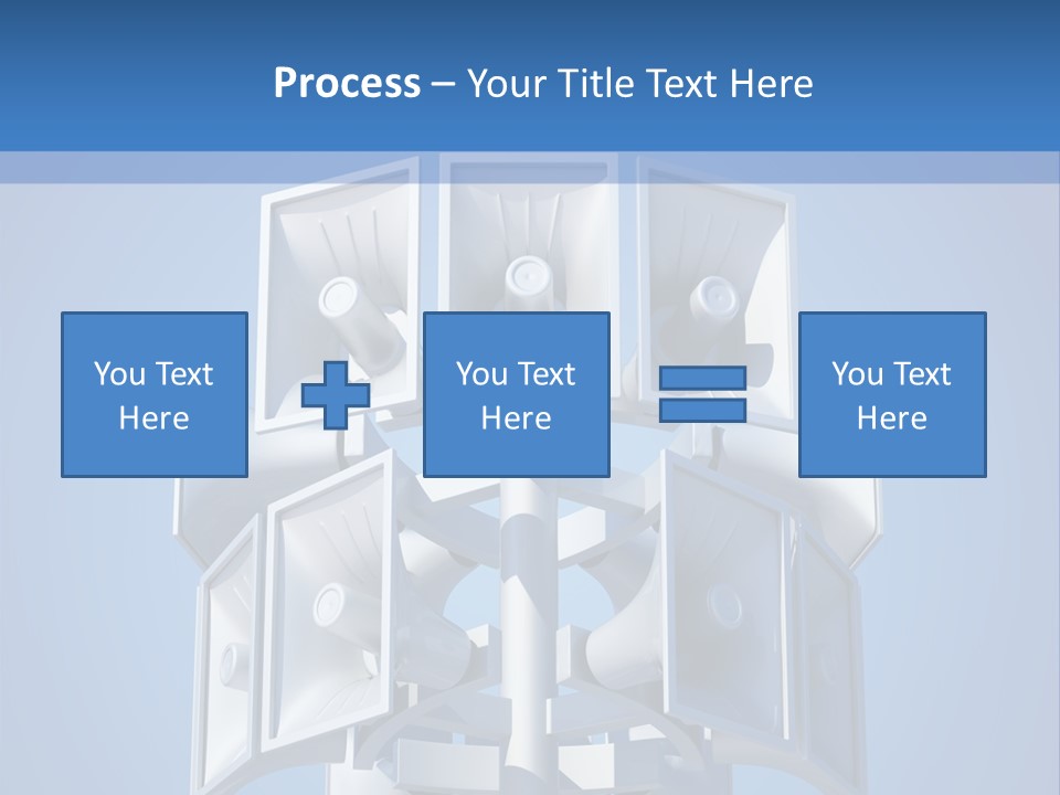 Button White Amplifier PowerPoint Template