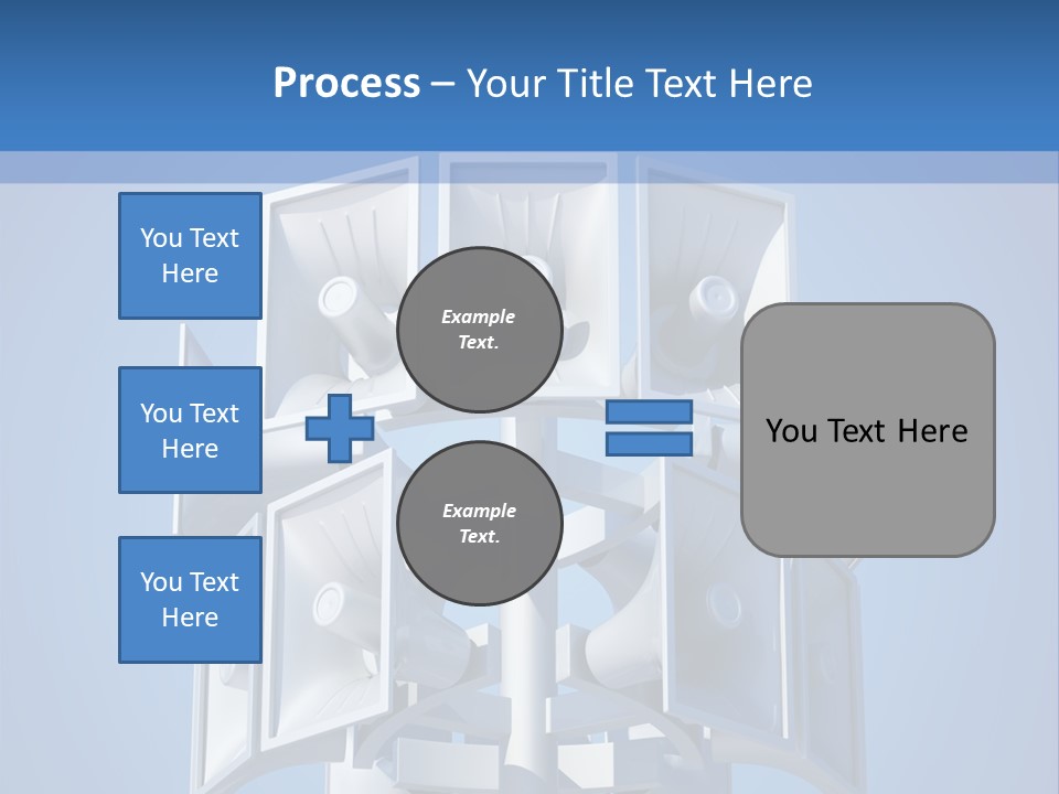 Button White Amplifier PowerPoint Template
