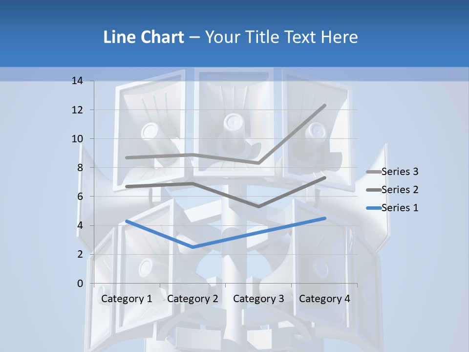 Button White Amplifier PowerPoint Template