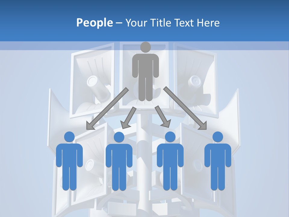 Button White Amplifier PowerPoint Template