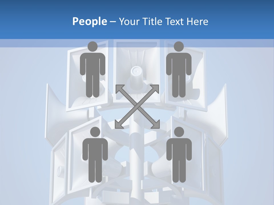 Button White Amplifier PowerPoint Template