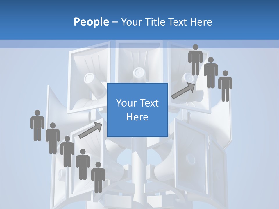 Button White Amplifier PowerPoint Template