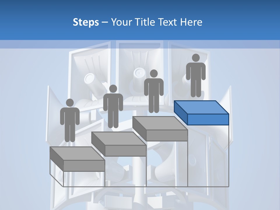 Button White Amplifier PowerPoint Template