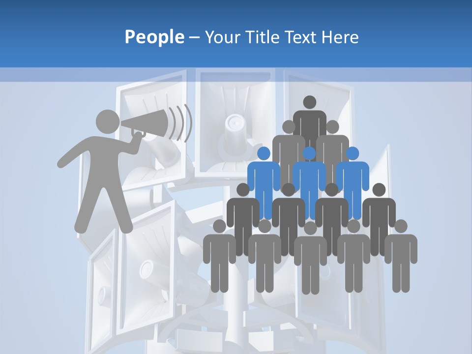 Button White Amplifier PowerPoint Template