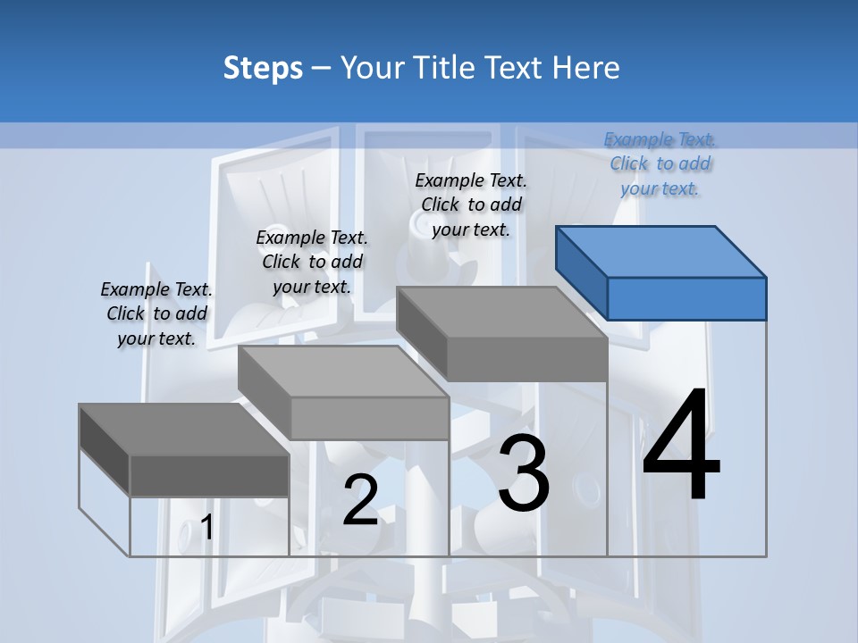 Button White Amplifier PowerPoint Template