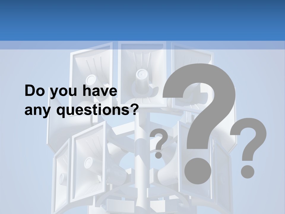 Button White Amplifier PowerPoint Template