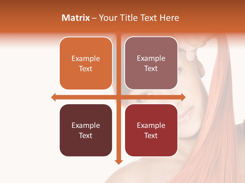 White Attractive Hairstyle PowerPoint Template