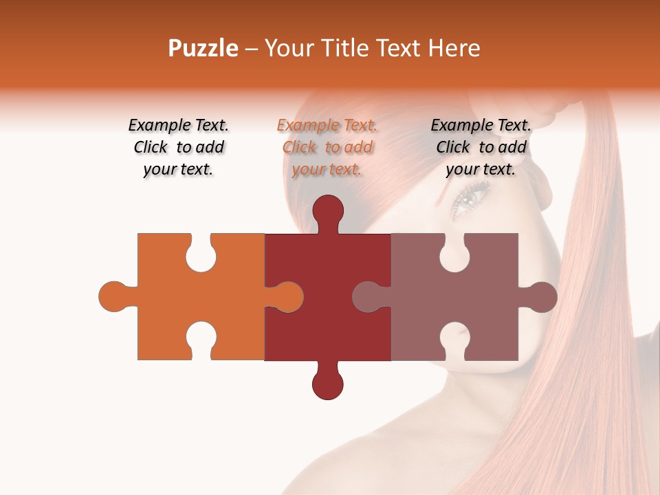 White Attractive Hairstyle PowerPoint Template