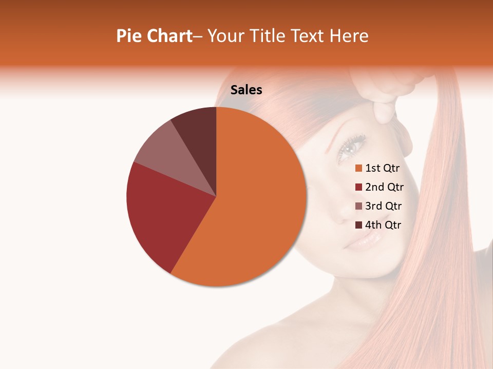 White Attractive Hairstyle PowerPoint Template