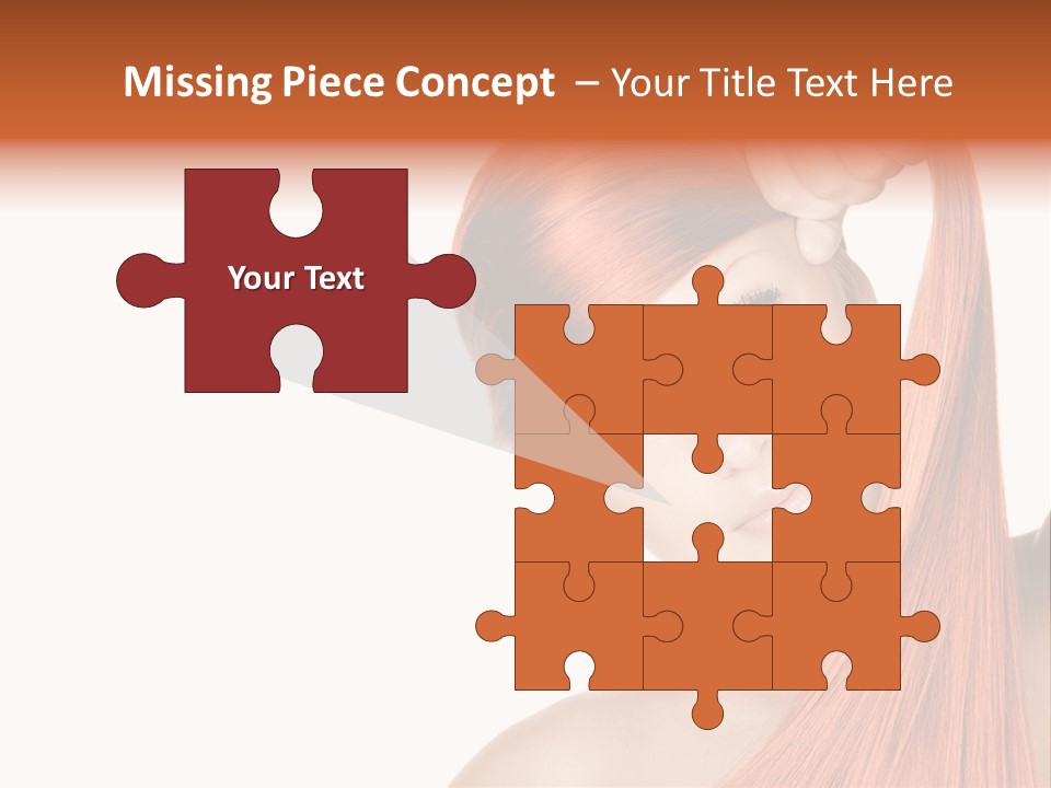 White Attractive Hairstyle PowerPoint Template