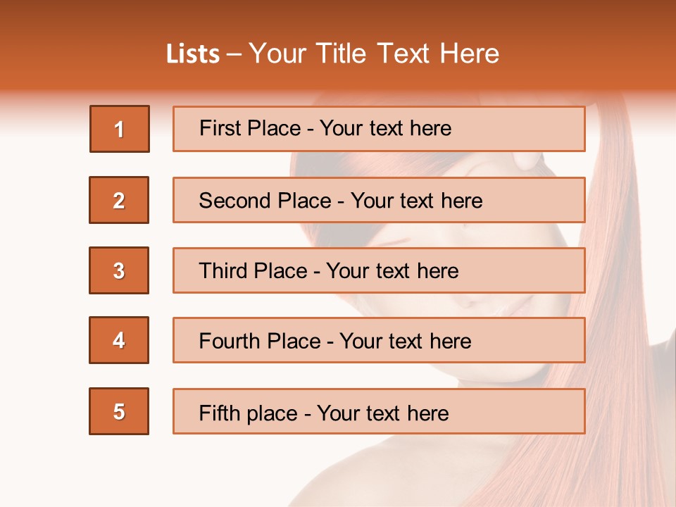 White Attractive Hairstyle PowerPoint Template