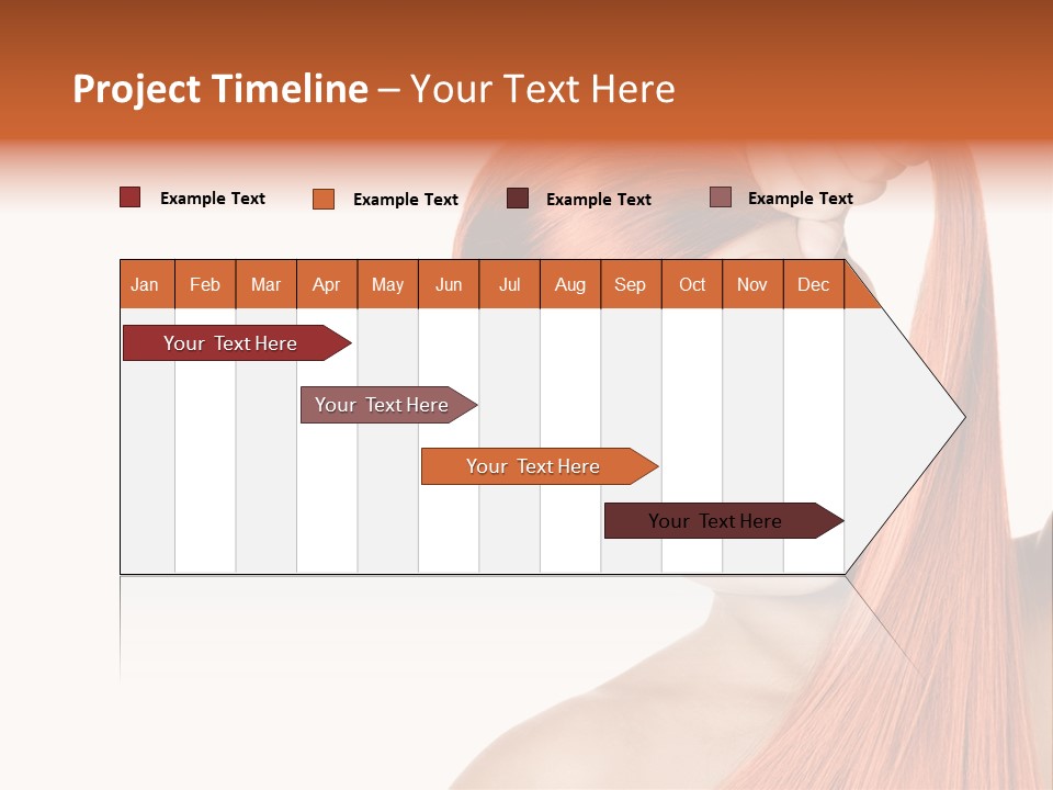 White Attractive Hairstyle PowerPoint Template