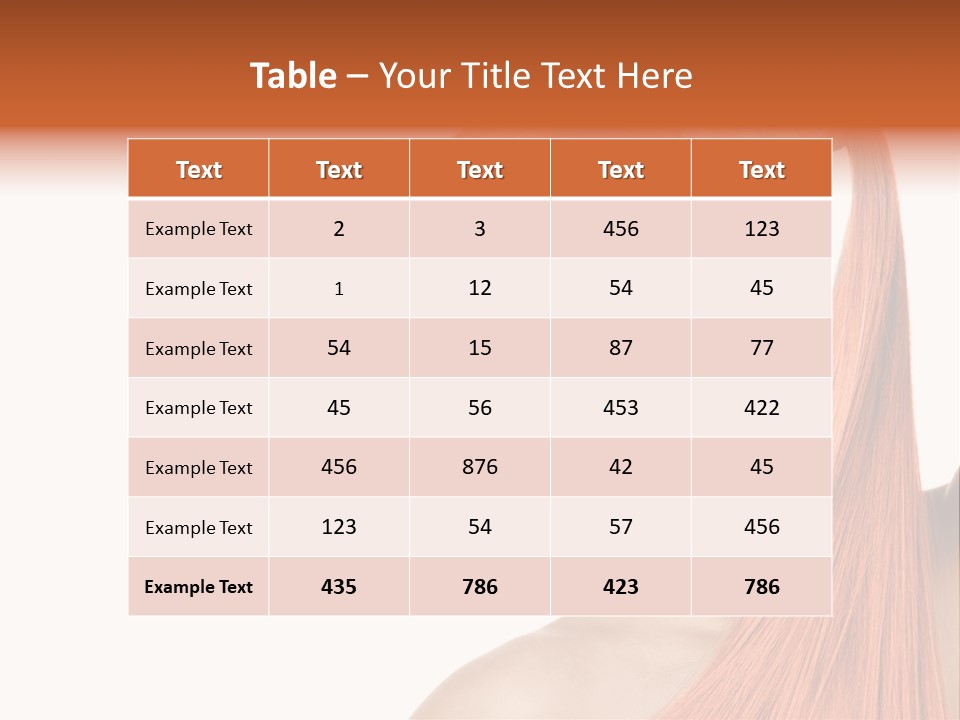 White Attractive Hairstyle PowerPoint Template