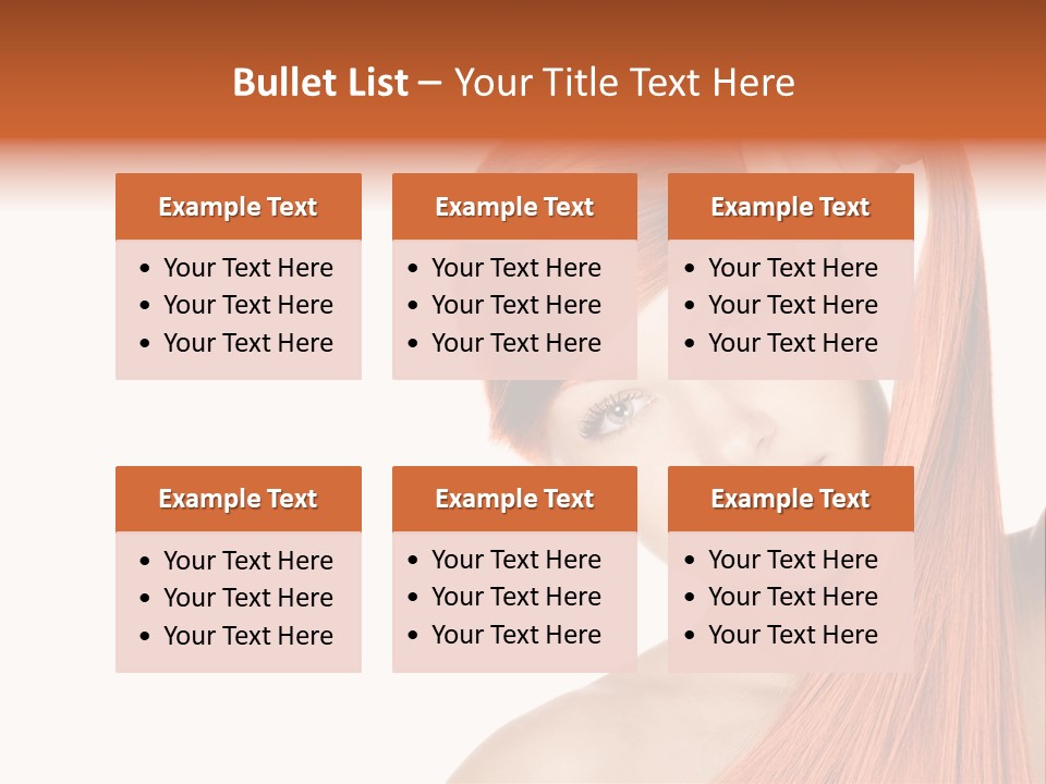 White Attractive Hairstyle PowerPoint Template