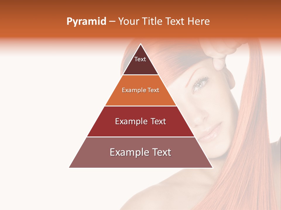 White Attractive Hairstyle PowerPoint Template