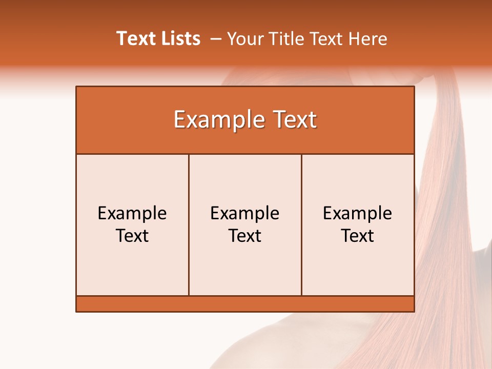 White Attractive Hairstyle PowerPoint Template