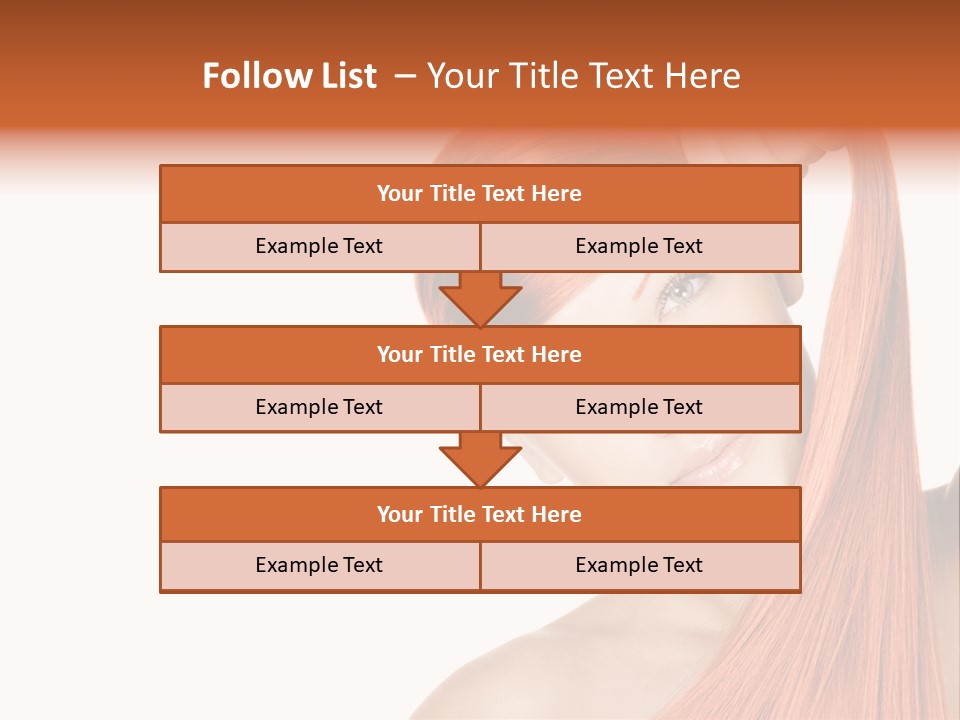 White Attractive Hairstyle PowerPoint Template