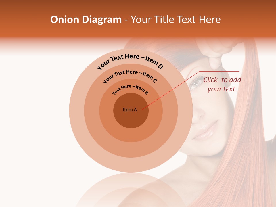 White Attractive Hairstyle PowerPoint Template