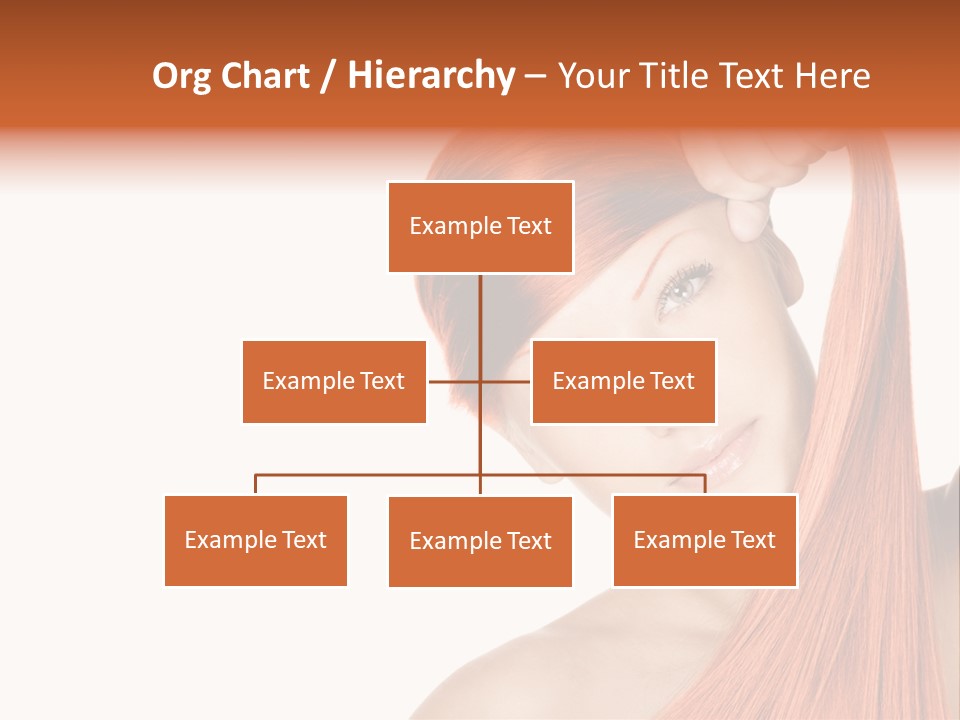 White Attractive Hairstyle PowerPoint Template