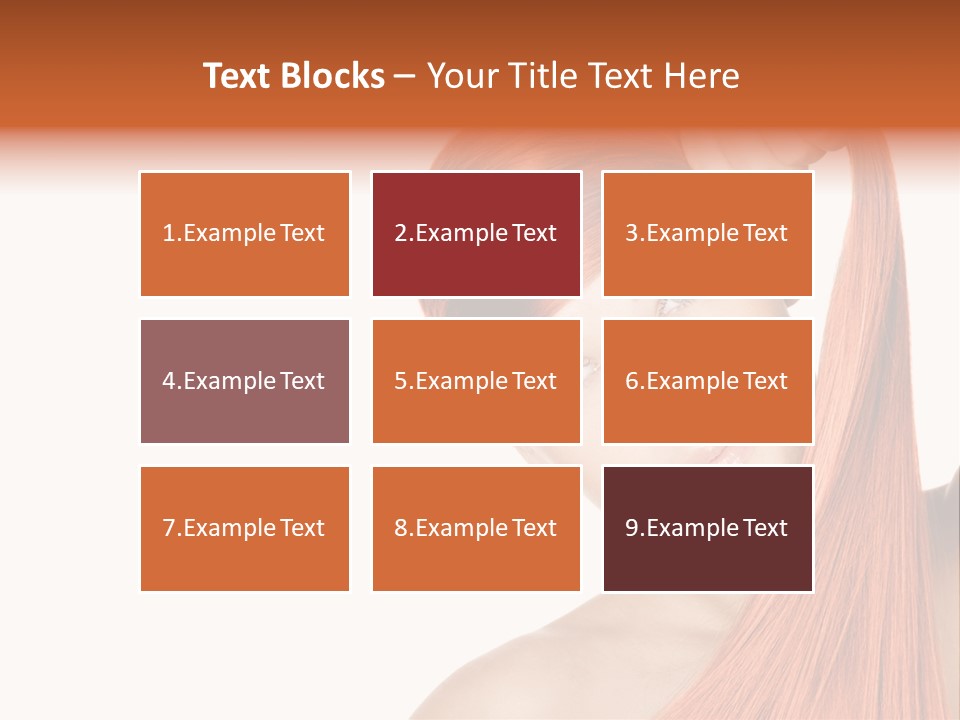 White Attractive Hairstyle PowerPoint Template