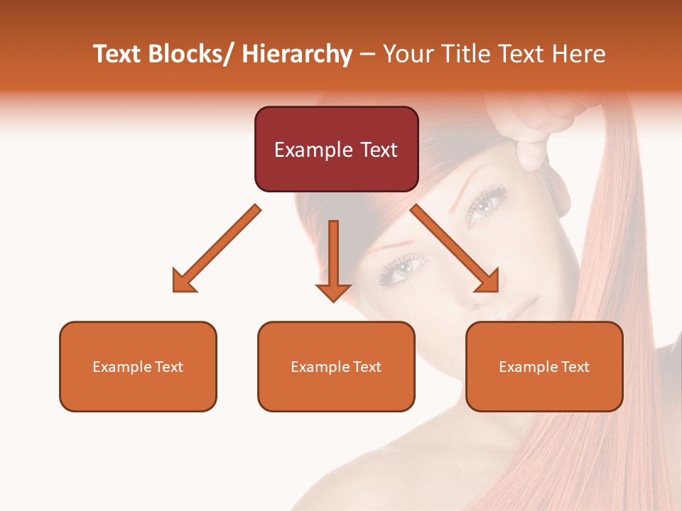 White Attractive Hairstyle PowerPoint Template