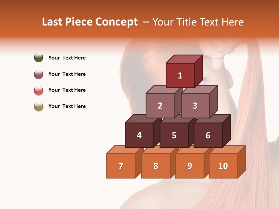 White Attractive Hairstyle PowerPoint Template