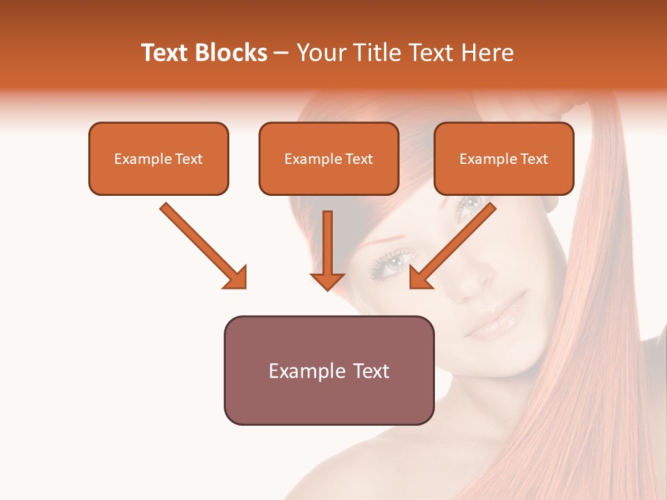 White Attractive Hairstyle PowerPoint Template