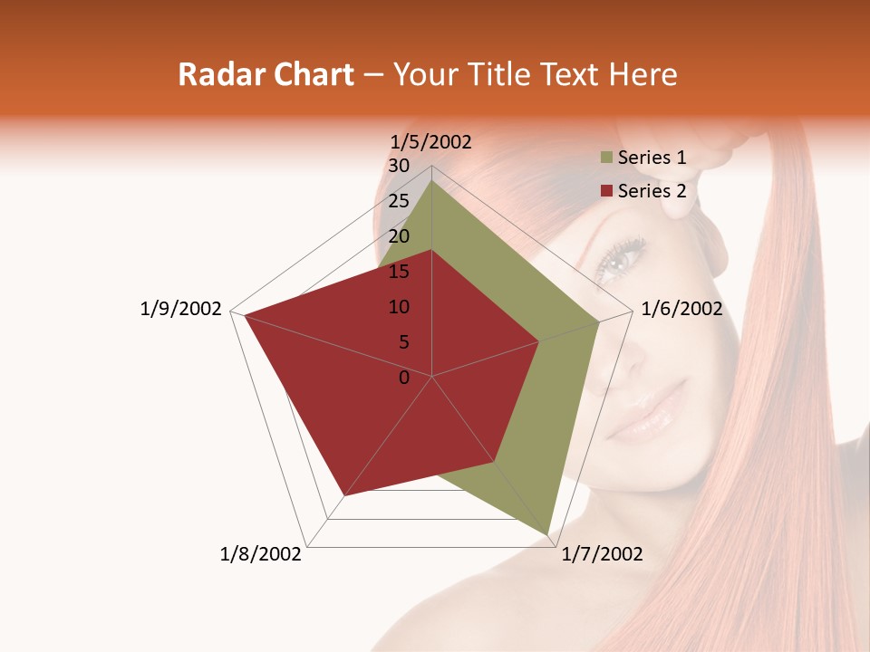 White Attractive Hairstyle PowerPoint Template