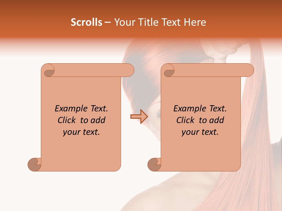 White Attractive Hairstyle PowerPoint Template