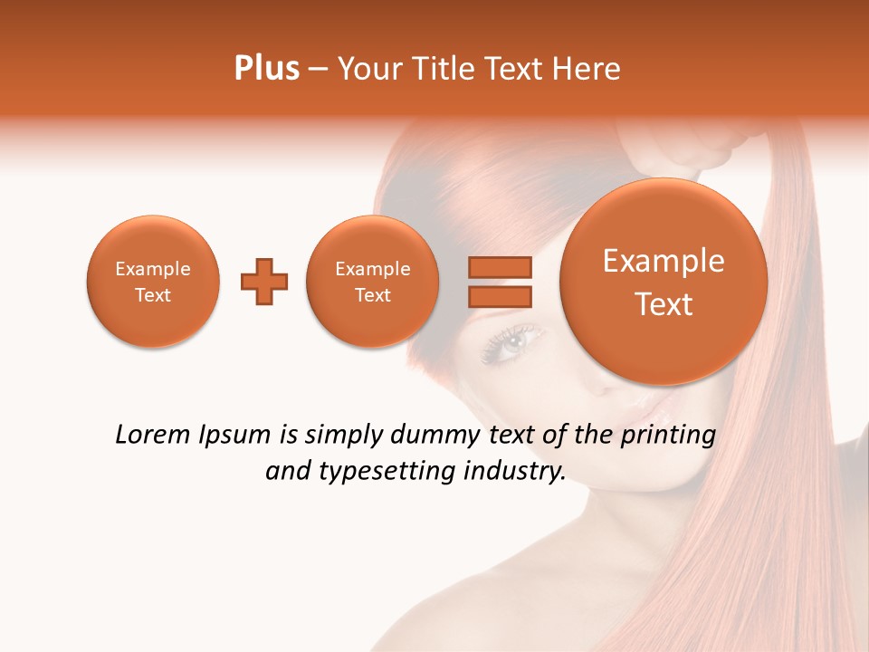 White Attractive Hairstyle PowerPoint Template