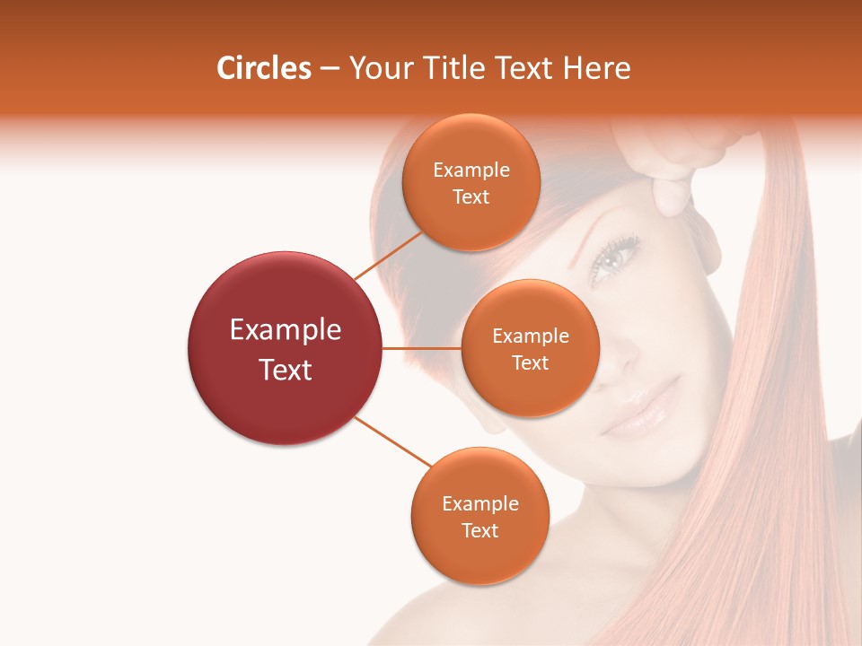 White Attractive Hairstyle PowerPoint Template