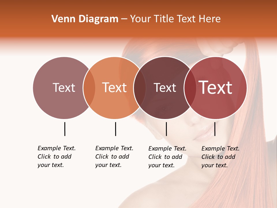 White Attractive Hairstyle PowerPoint Template