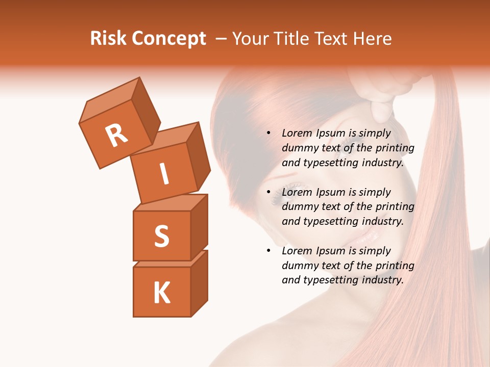 White Attractive Hairstyle PowerPoint Template