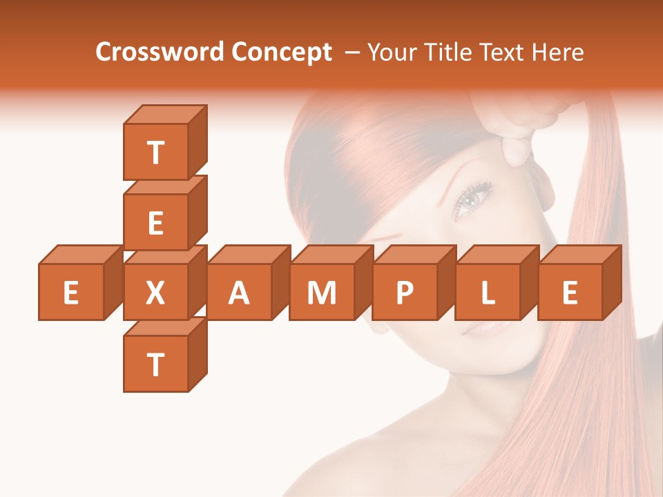 White Attractive Hairstyle PowerPoint Template