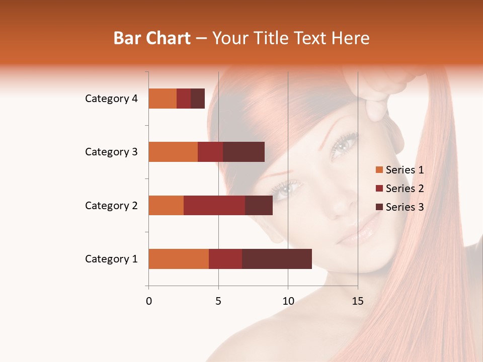 White Attractive Hairstyle PowerPoint Template