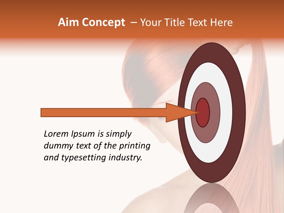 White Attractive Hairstyle PowerPoint Template