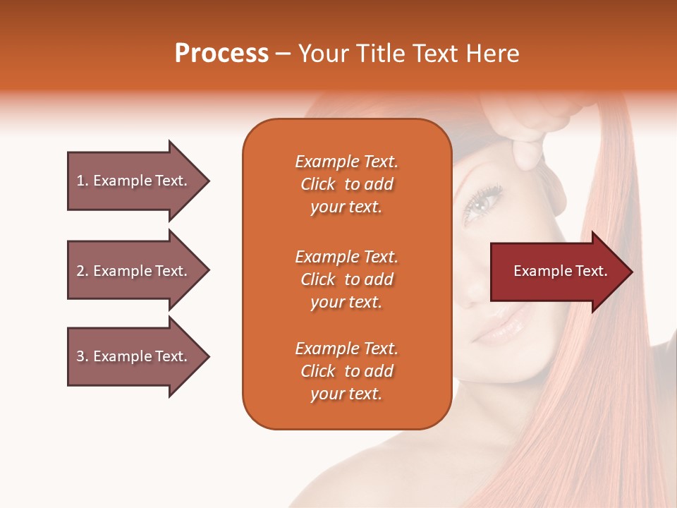 White Attractive Hairstyle PowerPoint Template