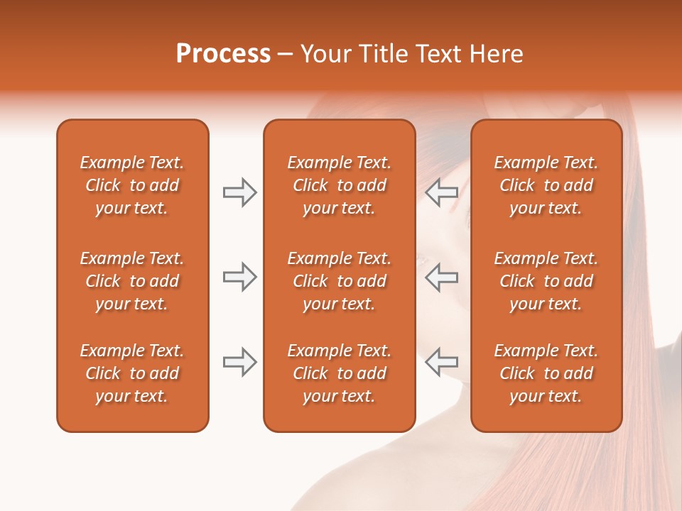 White Attractive Hairstyle PowerPoint Template