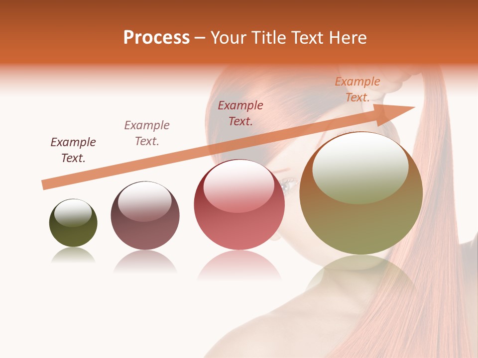 White Attractive Hairstyle PowerPoint Template